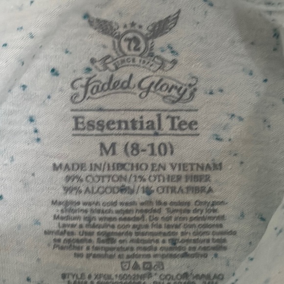 Faded Glory Mint Green Short Sleeve Textured T-Shirt - Picture 3 of 6